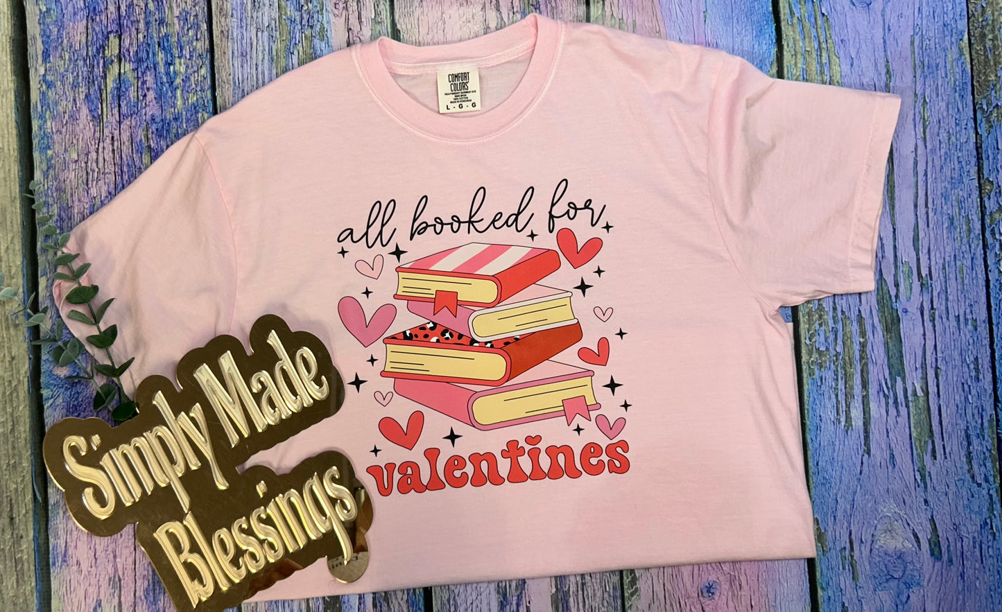 All Booked for Valentines Day Tee - Large
