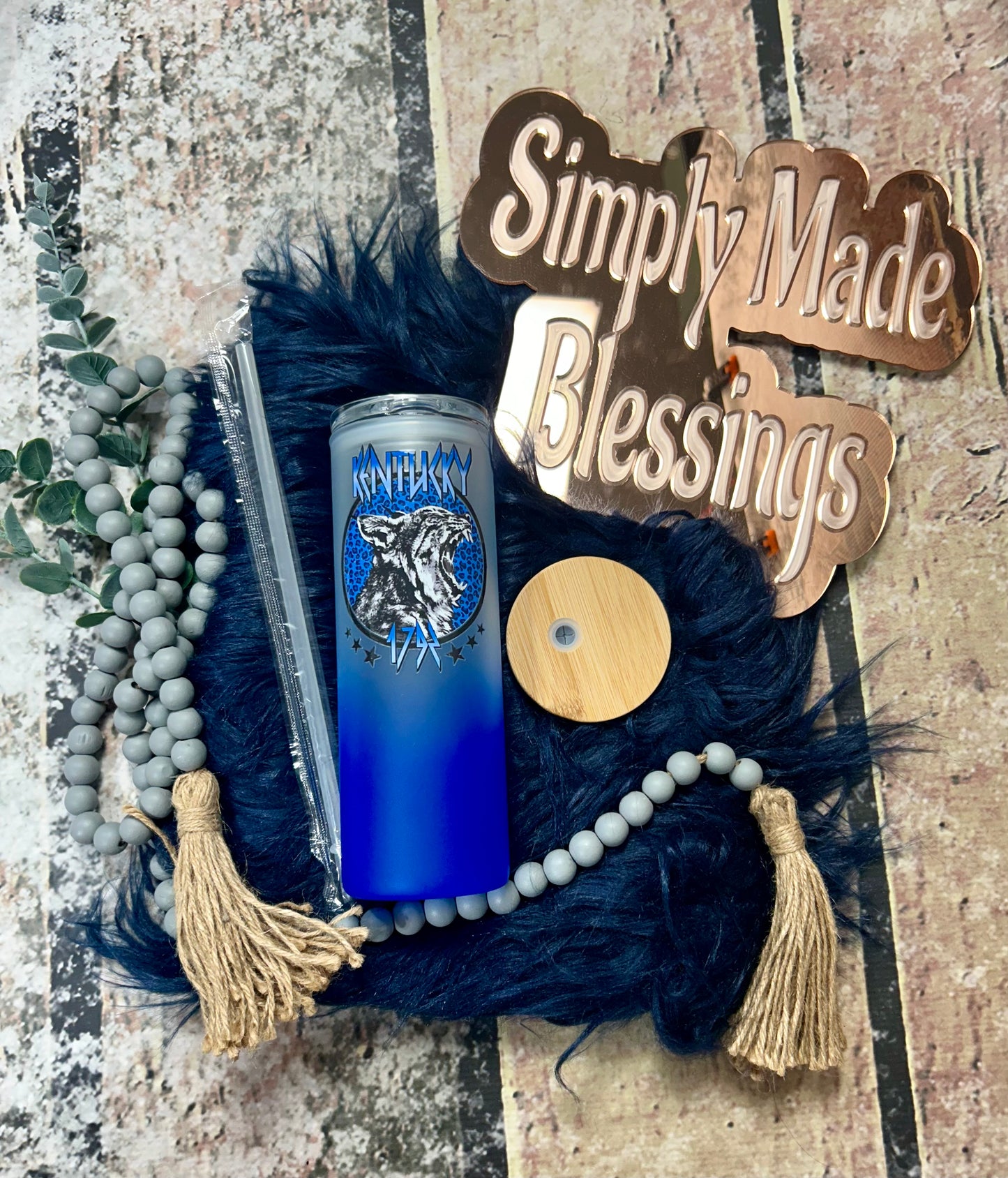 Kentucky 1792 Blue Ombré 20 oz Glass Tumbler