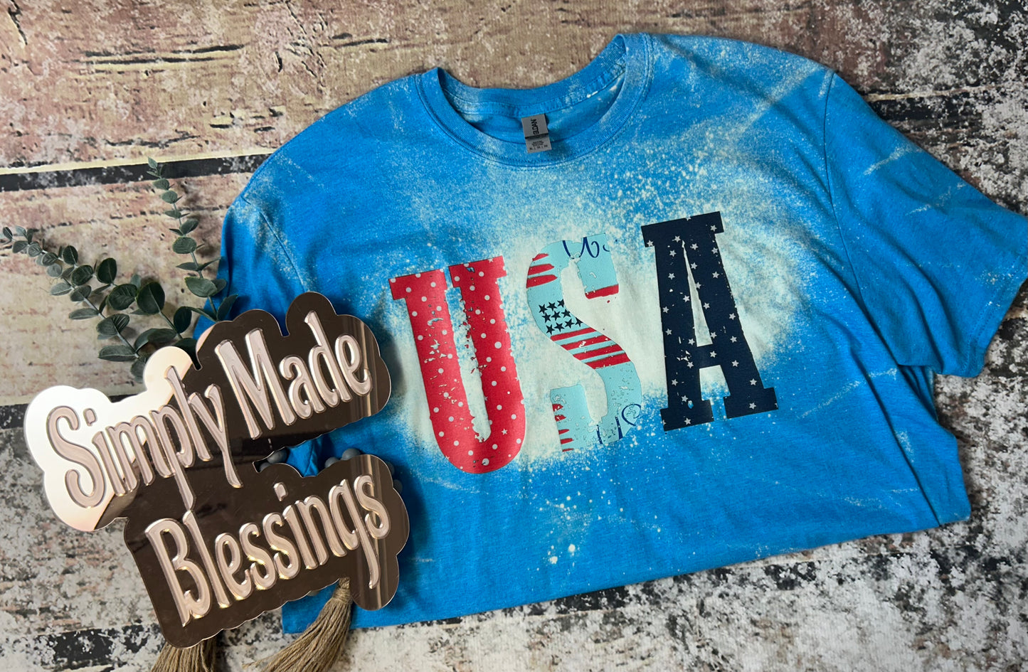 Bleached USA Tee - XL