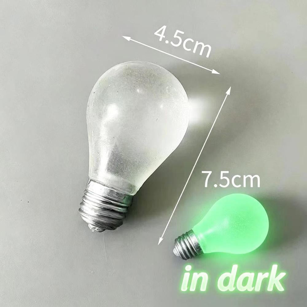 Glow In The Dark Light Bulb Squishy Toy