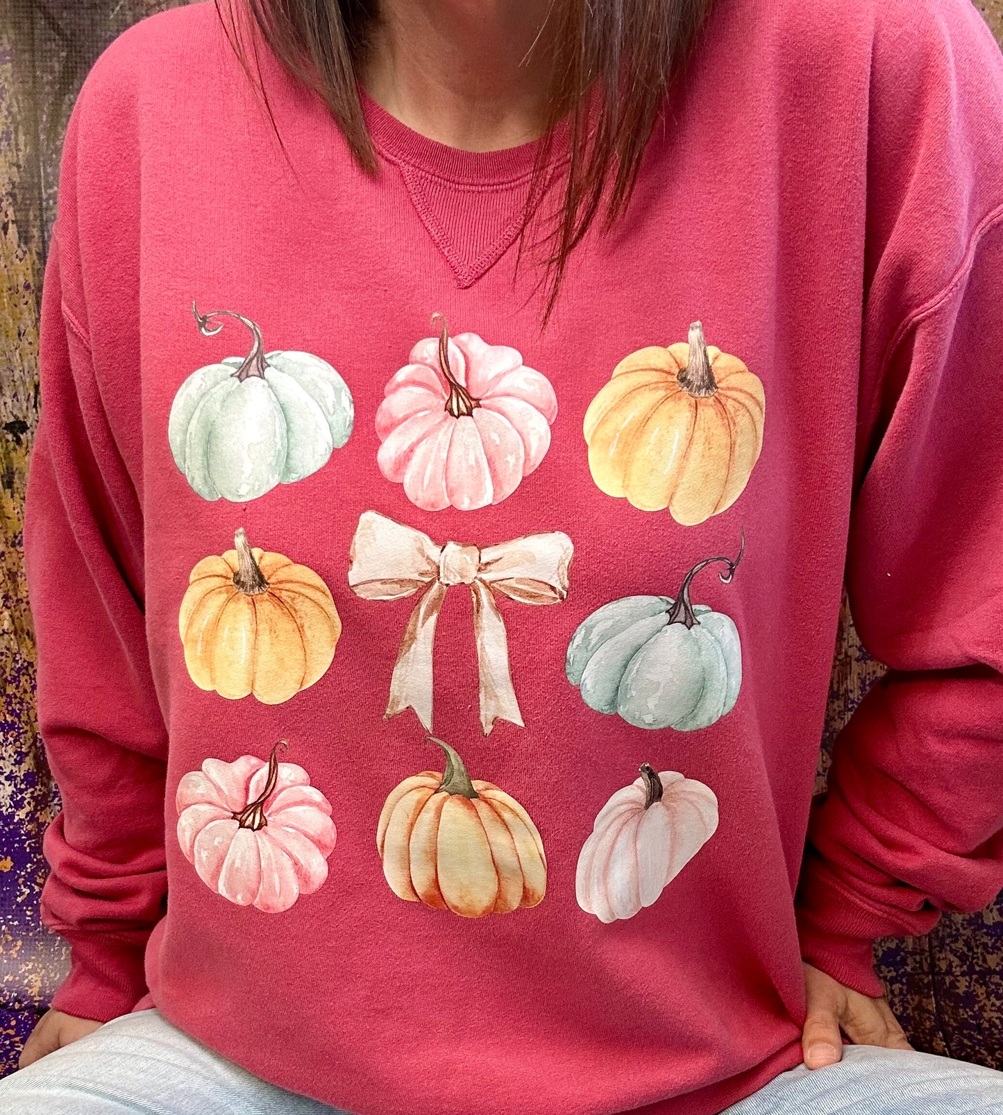 Pumpkins & Bows Crewneck Sweatshirt