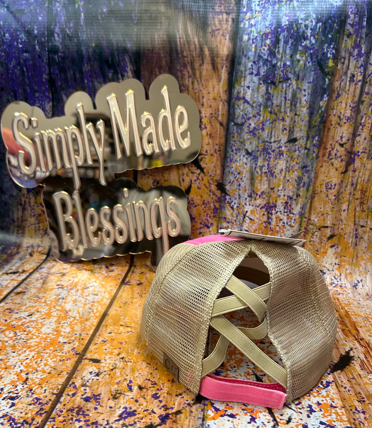 Sweet Summertime Watermelon Pink Ponytail Hat