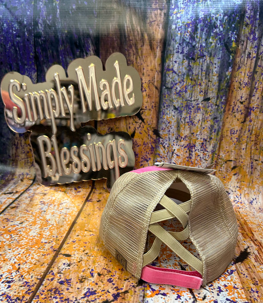 Sweet Summertime Watermelon Pink Ponytail Hat