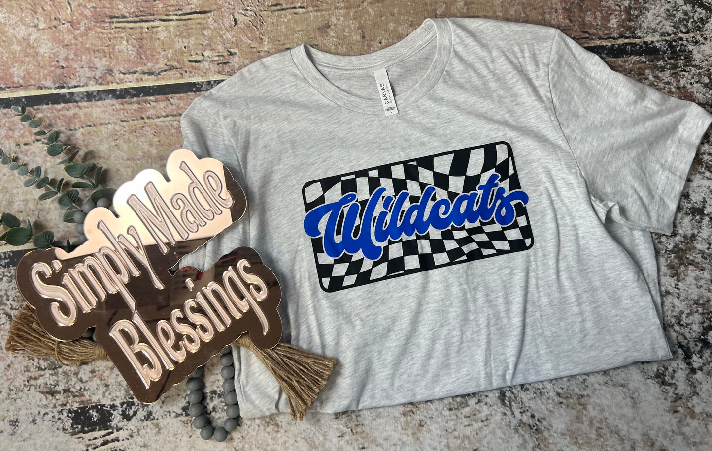 Wildcat Checkered Tee - Large