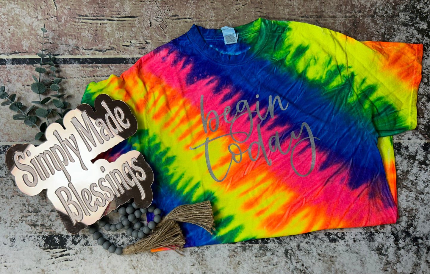 Begin Today Tie Dye Tee - Large