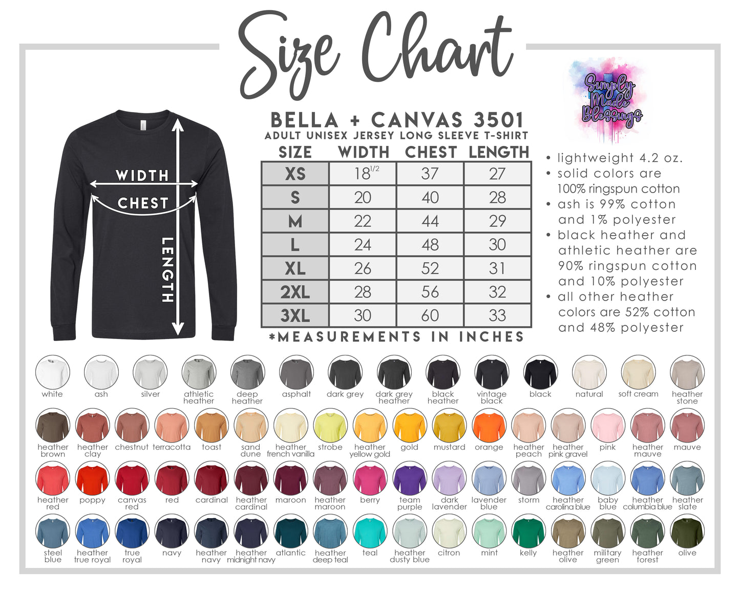 Made to Order Shirts - Bella+Canvas Long Sleeve Tee 3501