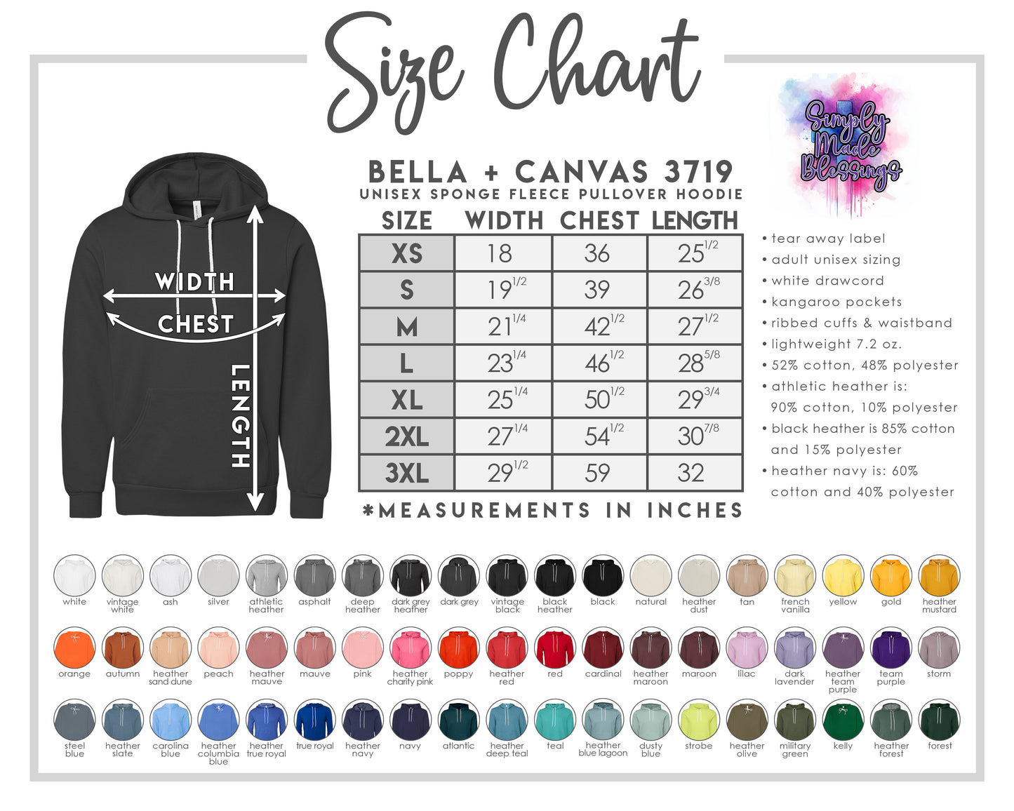 Made to Order Shirts - Bella+Canvas Hoodie 3719