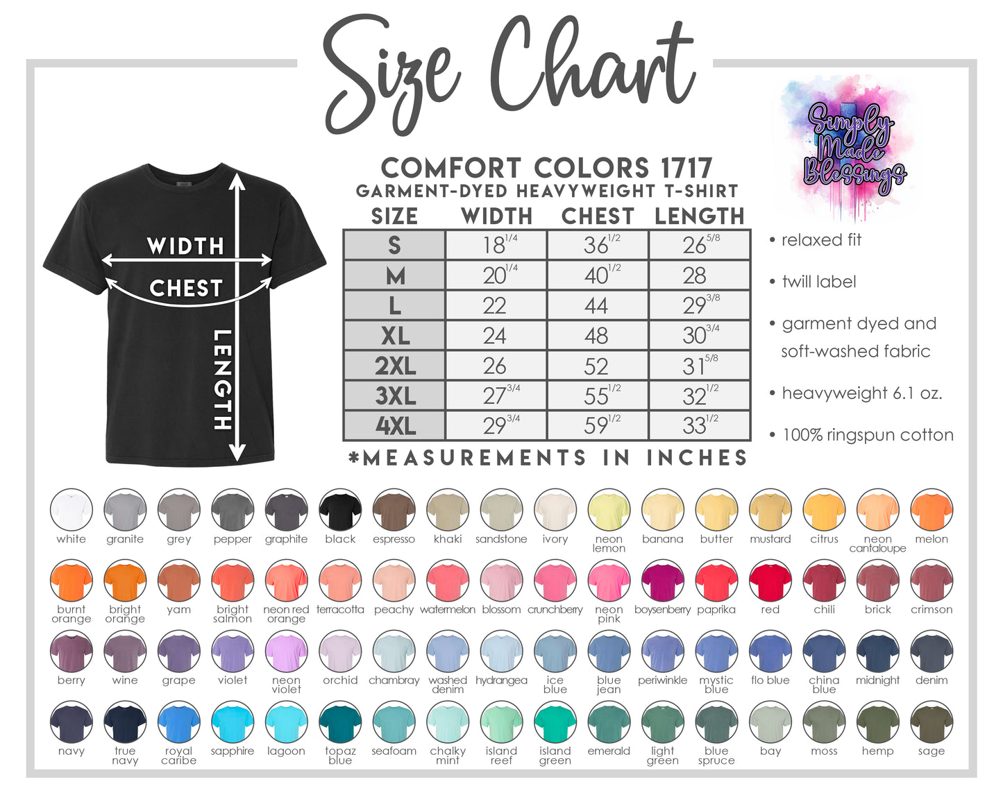 Made to Order Shirts -Comfort Colors Tee 1717