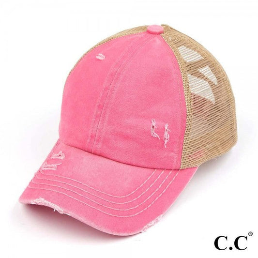 Softball/Baseball C.C. Criss Cross Ponytail Baseball Cap