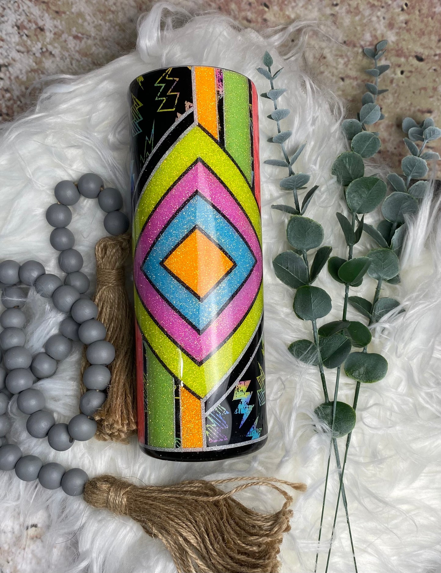 20oz Neon Lightning Bolt Tumbler