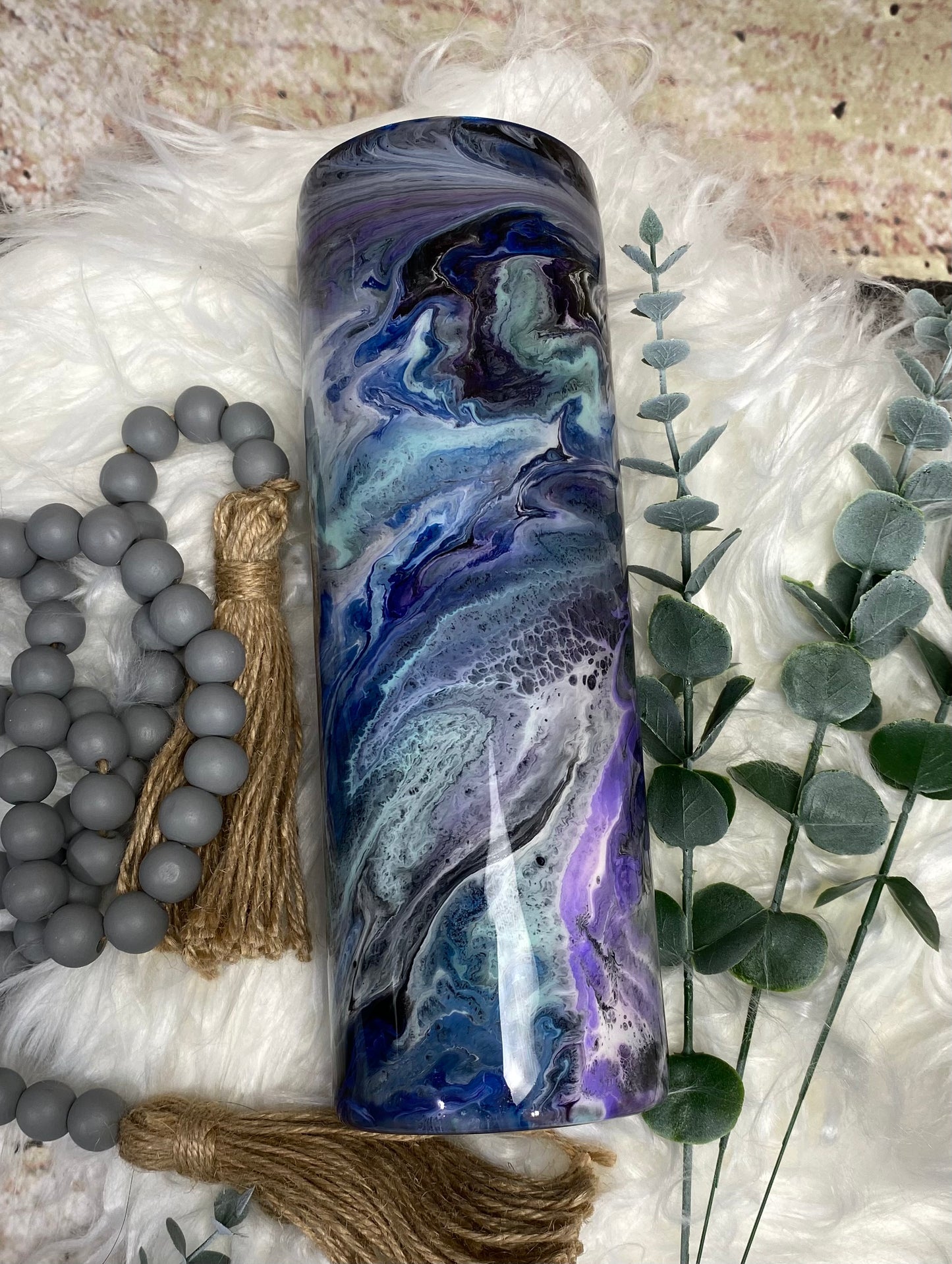 30oz Color Shift Ink Swirl Tumbler