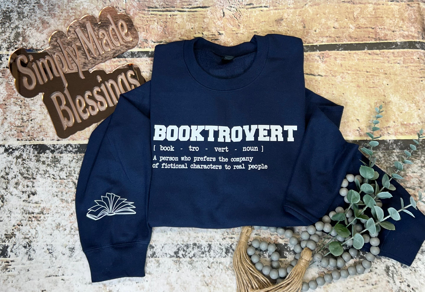 Booktrovert Definition Crewneck Sweatshirt