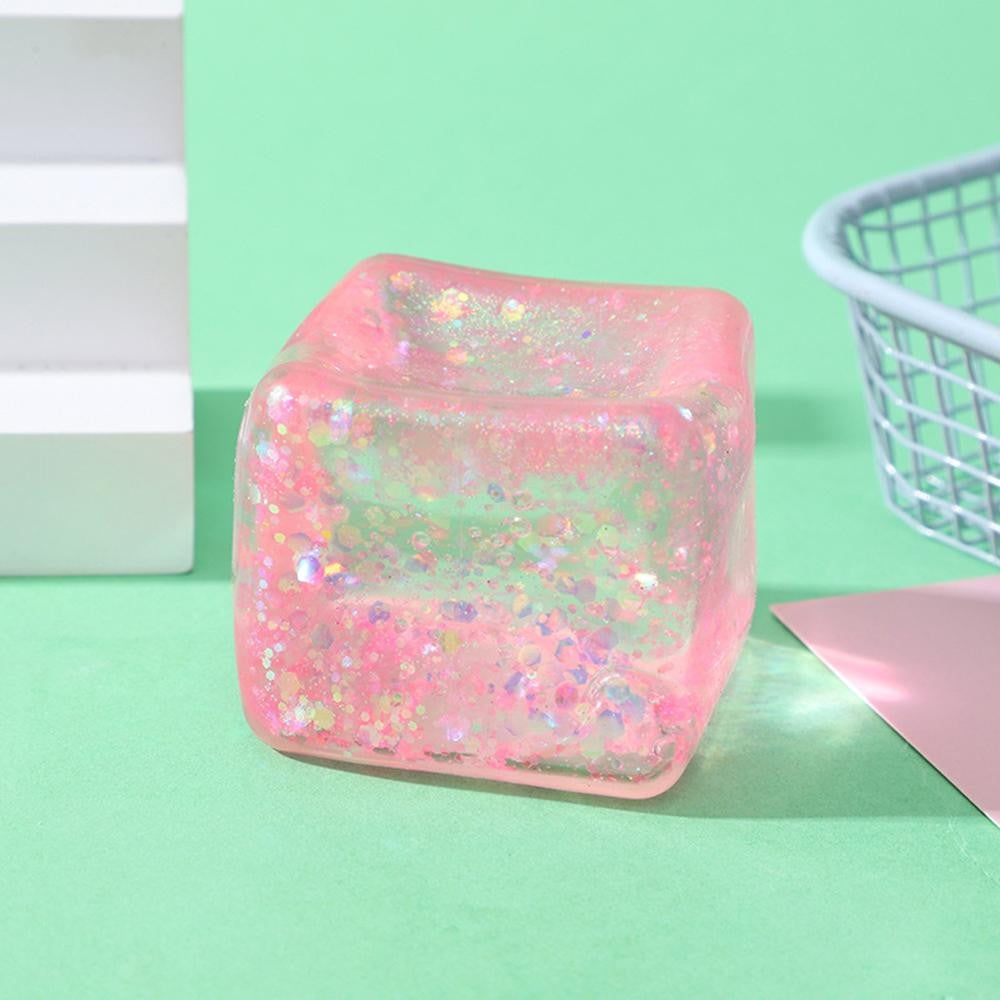 Glitter Cube Squishy Toy