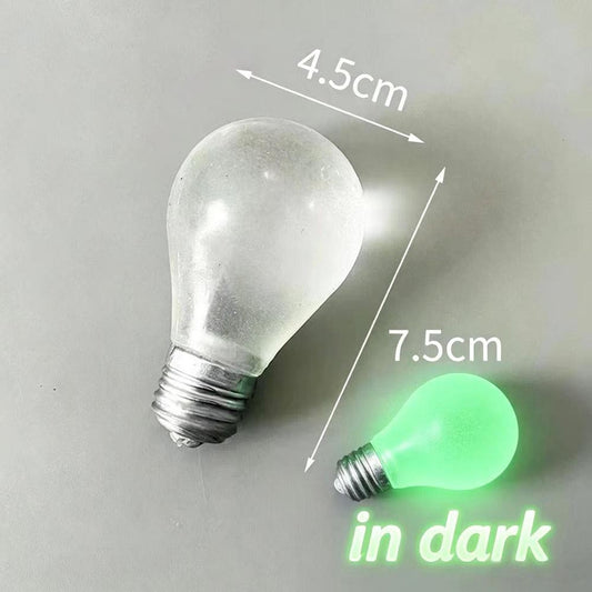 Glow In The Dark Light Bulb Squishy Toy