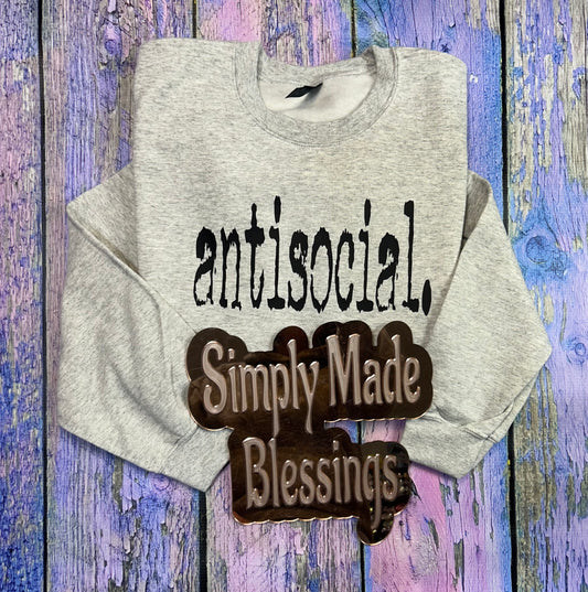 antisocial. Crewneck Sweatshirt
