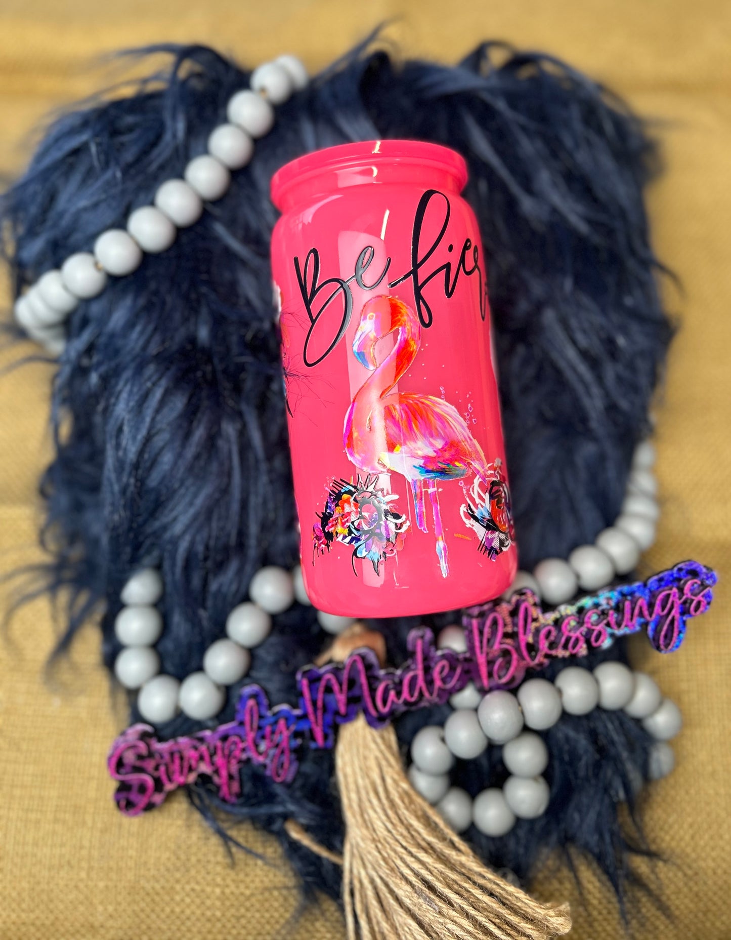 16oz Fierce Flamingo Acrylic Tumbler