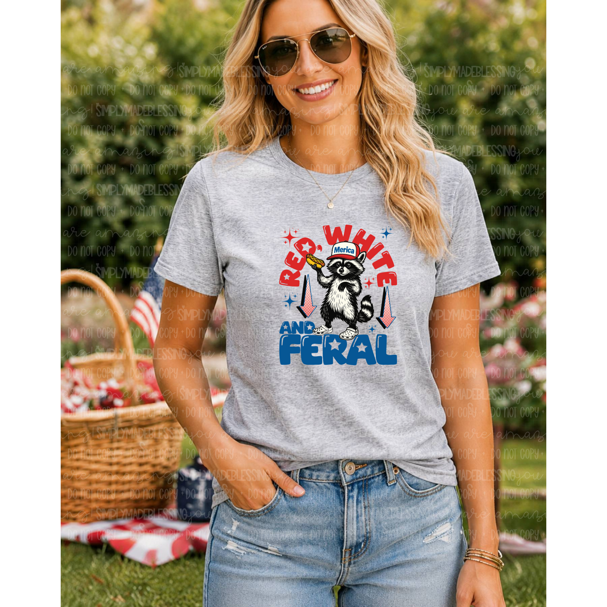 Red, White, & Feral Design D006