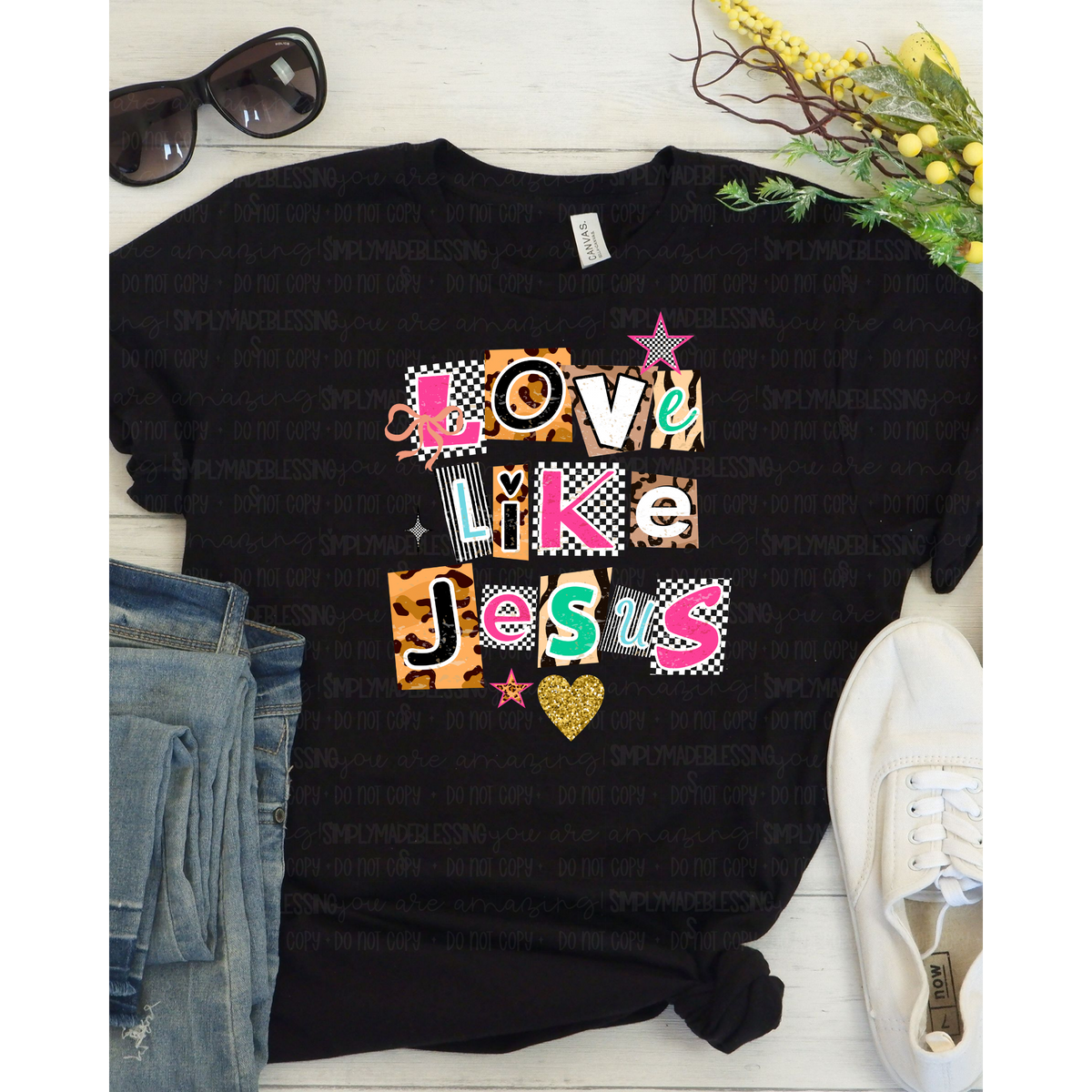 Love Like Jesus Ransom Note Design D011