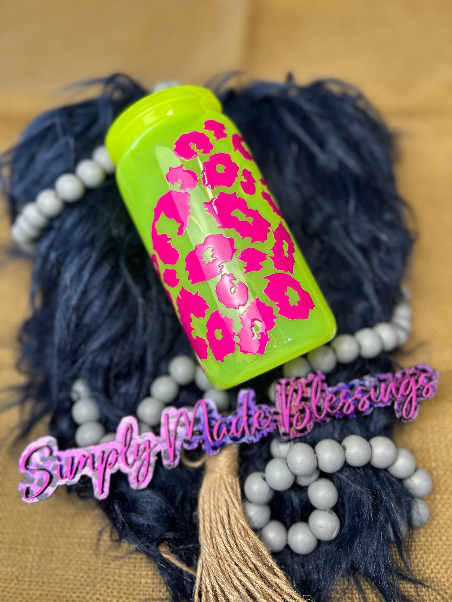 16oz Electric Leopard Acrylic Tumbler