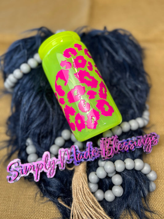 16oz Electric Leopard Acrylic Tumbler