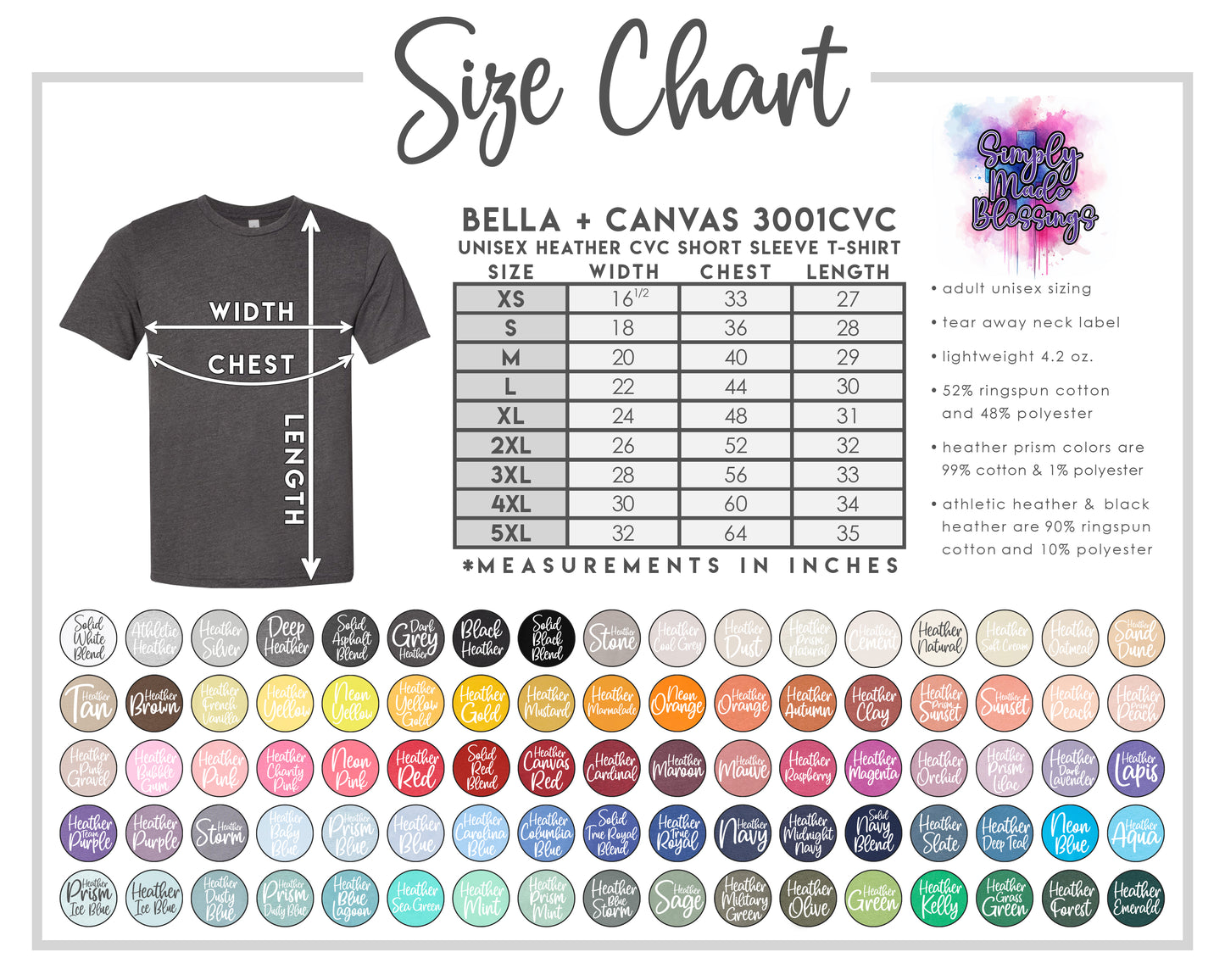 Made to Order Shirts - Bella+Canvas Tee 3001CVC (Blend)