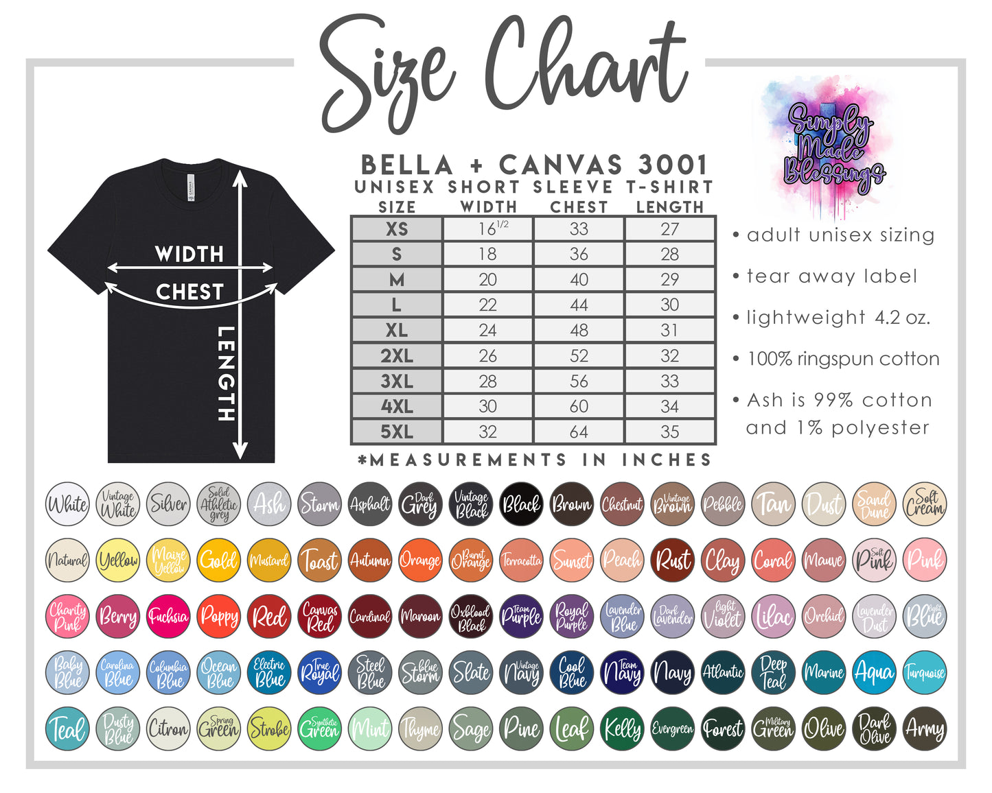 Made to Order Shirts - Bella+Canvas Tee 3001 (Solid)