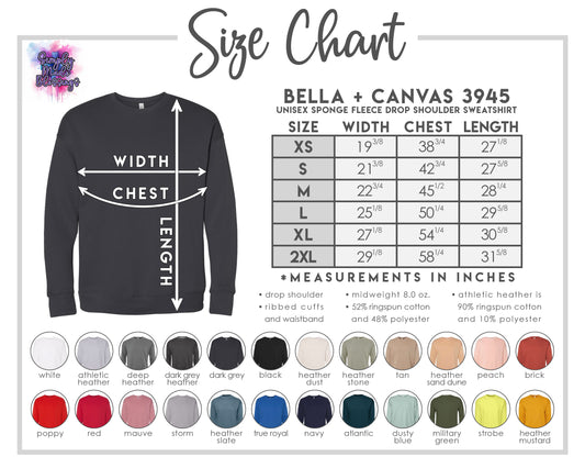 Made to Order Shirts - Bella+Canvas Drop Shoulder Crewneck Sweatshirt 3945