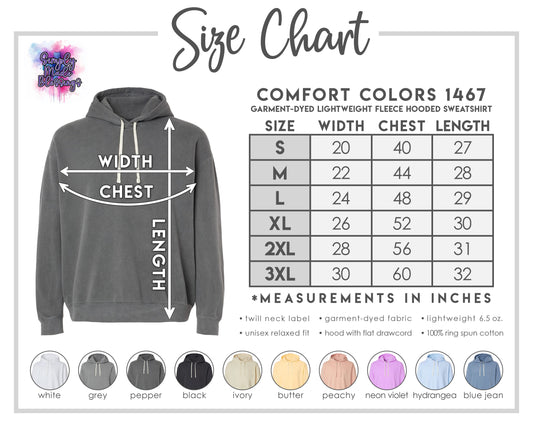 Made to Order Shirts -Comfort Colors Lightweight Hooded Sweatshirt 1467