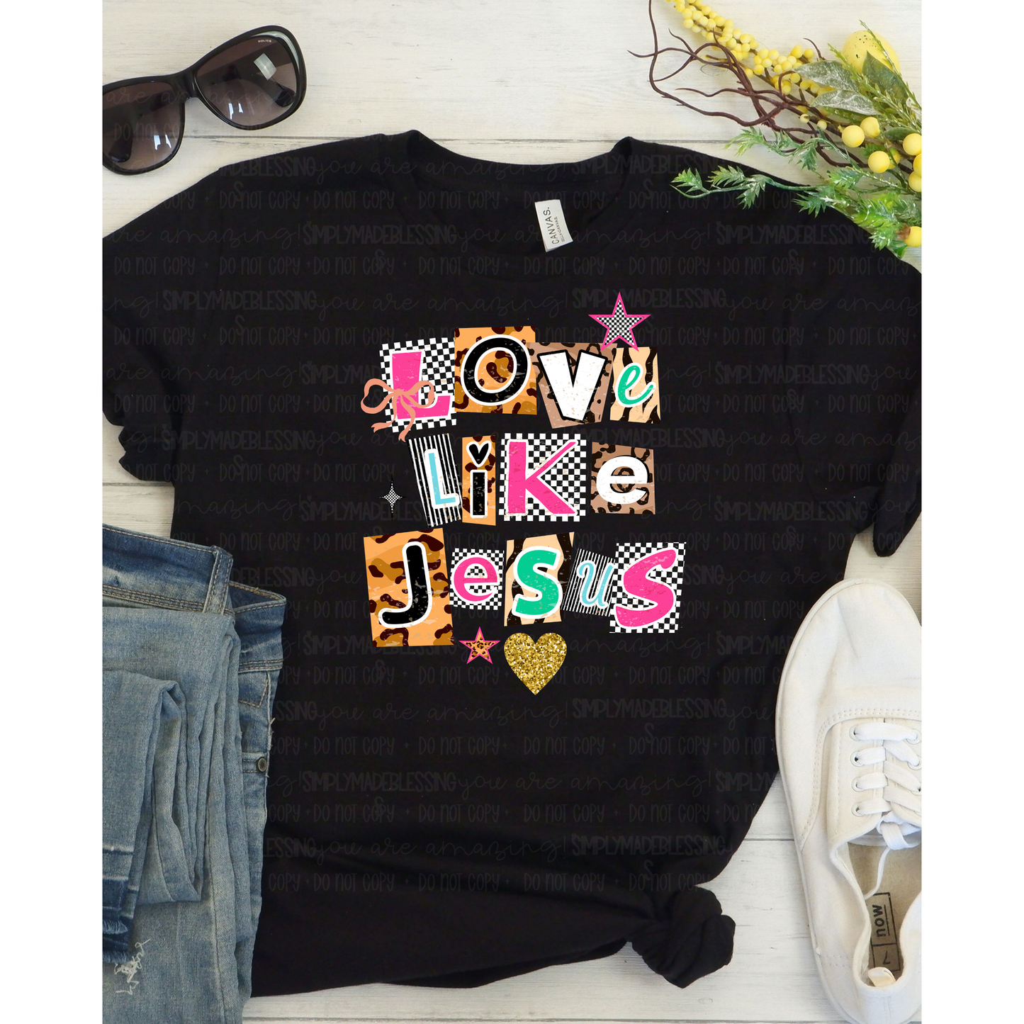 Love Like Jesus Ransom Note Design D011