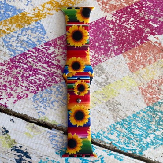 Sunflower Striped Apple Watch Band