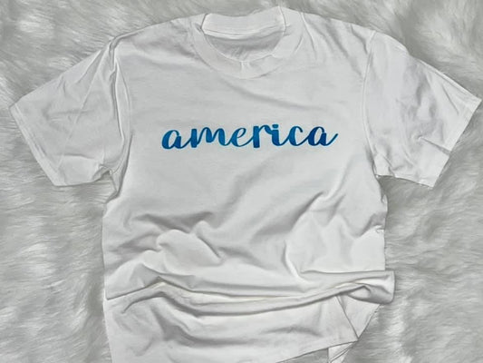 America Design in Bright Blue