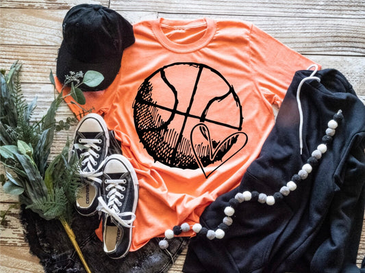 Basketball Heart Design