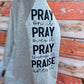 Pray On It Sleeve Design Crewneck Sweatshirt
