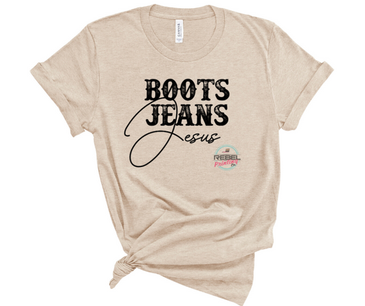 Boots Jeans Jesus Tee