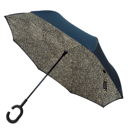 Leopard Print Double Layer Inverted Umbrella